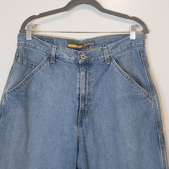 Levi's Vintage Silvertab Carpenter Jeans Y2K Size 32 X 29 100% Cotton Lightwash - Picture 3 of 16